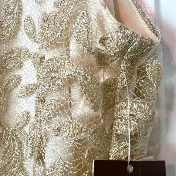 Taylor Gold/Ivory Cocktail Dress NWT - Picture 6 of 7